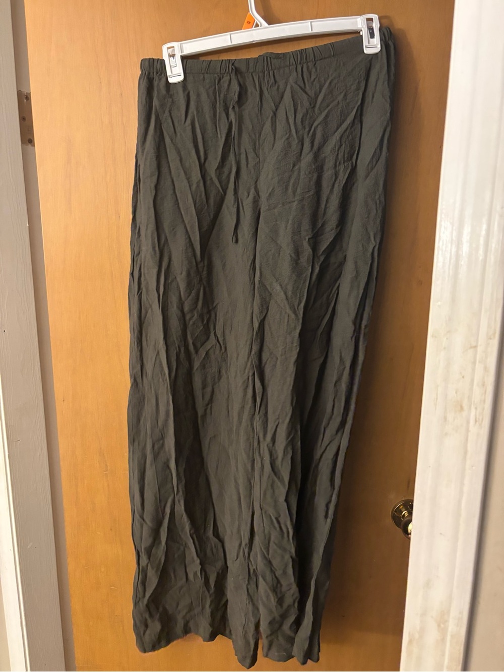 Olive Green linen blend pants